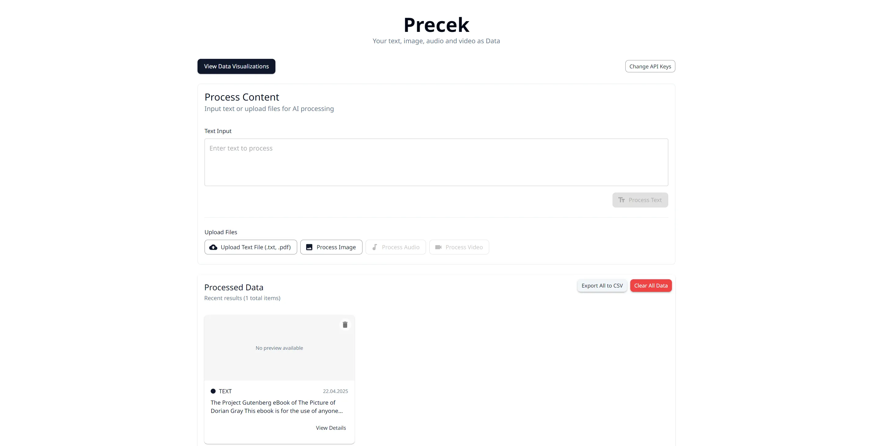 Precek — AI do tekstu, obrazu, audio i wideo